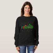 Grappige brandweerbanen St Patrick Day Leopard PL Trui (Voorkant volledig)