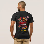 Grappige brandweerman 4 juli t-shirt
