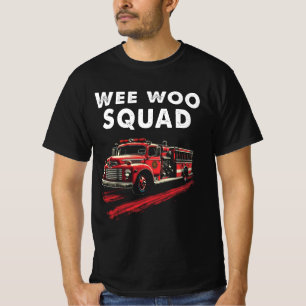 Grappige brandweerman Art Fire Truck brandweerman T-shirt