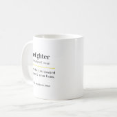 Grappige brandweerman cadeau koffiemok (Voorkant links)