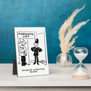 Grappige brandweerman en politieagent Grappig Fotoplaat