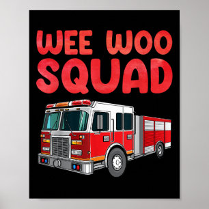 Grappige brandweerman kunst voor kinderen Mannen v Poster