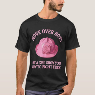 Grappige brandweerman kunst voor vrouwen meisjes b t-shirt