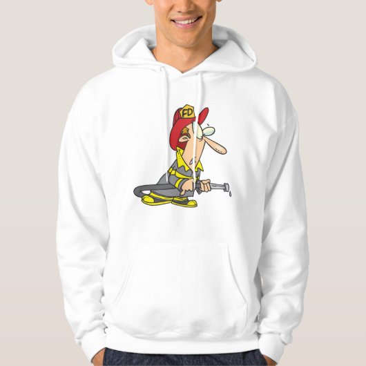 Grappige brandweerman met slang Emergency Responde Hoodie (Voorkant)
