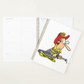 Grappige brandweerman met slang Emergency Responde Planner (Display)