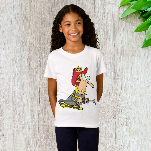 Grappige brandweerman met slang Emergency Responde T-shirt