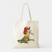 Grappige brandweerman met slang Emergency Responde Tote Bag (Achterkant)