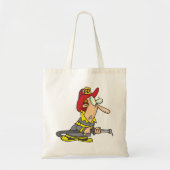 Grappige brandweerman met slang Emergency Responde Tote Bag (Voorkant)