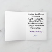 Grappige brandweerman verjaardag Kaart aanpassen! (Binnen)