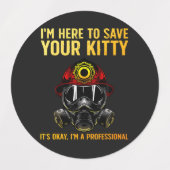 Grappige brandweerman voor brandweerman labels (Design 1)