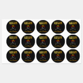 Grappige brandweerman voor brandweerman labels (Vel)