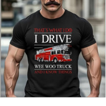Grappige brandweerman Wee Woo vrachtwagenchauffeur