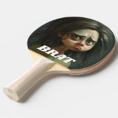 GRAPPIGE BRAT Ping Pong Bat Tafeltennisbatje (Voorkant Gekanteld)