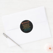 Grappige Braziliaanse Jiu-Jitsu Ronde Sticker (Envelop)