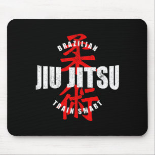 Grappige Braziliaanse Jiu Jitsu Vintage Train Slim Muismat