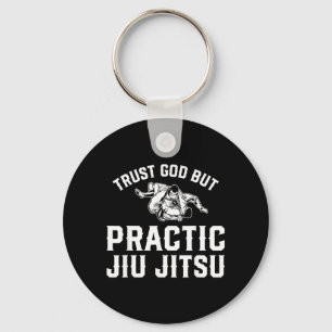 Grappige Brazilian Jiu Jitsu - Vertrouw God Maar O Sleutelhanger