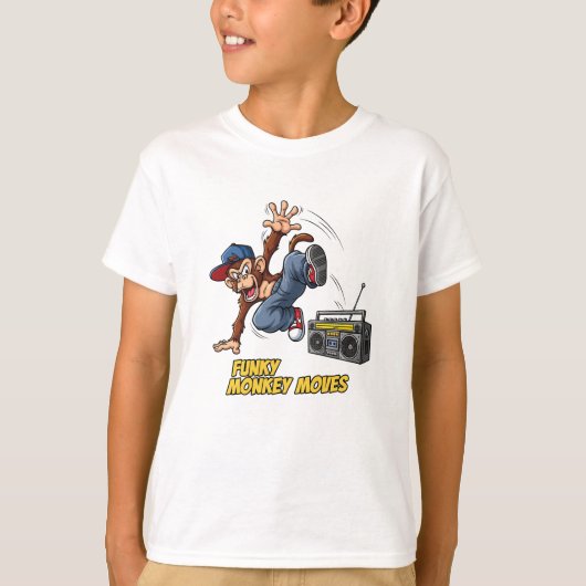 Grappige Breakdance Aap Hip-Hop Dans T-shirt (Voorkant)