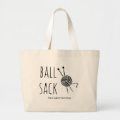 Grappige Brei Liefhebbers Bal Zak Grote Tote Bag (Voorkant)