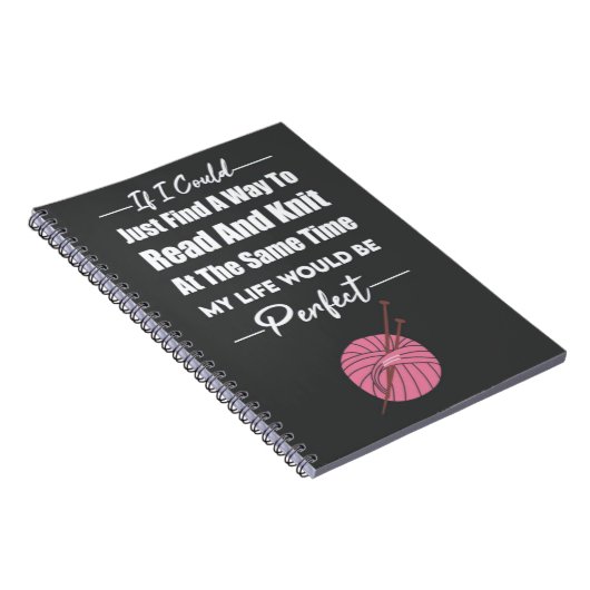 Grappige Breien Geschenken Crafter Garen Breister  Notitieboek (Rechterzijde)