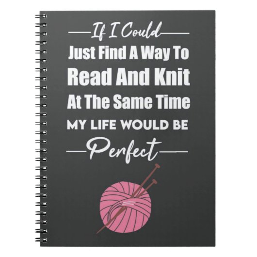 Grappige Breien Geschenken Crafter Garen Breister Notitieboek (Voorkant)