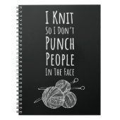 Grappige Breien Geschenken Minimalistische Breiste Notitieboek (Voorkant)