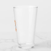 Grappige Breiende Geest Vintage Gravure Ontwerp_1 Glas (Links)