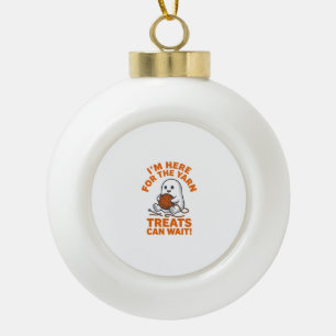 Grappige Breiende Geest Vintage Gravure Ontwerp_1 Keramische Bal Ornament