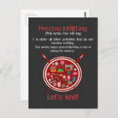 Grappige Breiende Vrouw Laat Brei Ambachtsman Briefkaart (Voorkant / Achterkant)