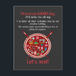 Grappige Breiende Vrouw Laat Brei Ambachtsman Briefkaart<br><div class="desc">Breien novelty ontwerp bevat grappige quote met gebreide garen grafisch ontwerp. Perfect cadeau voor breiende oma of moeder</div>