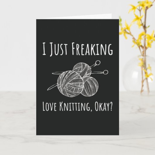 Grappige Breikaarten Humor Breister Wol Kaart (Gele Bloem)