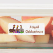 Grappige breikippen cartoon gepersonaliseerd labels (Aangebracht)