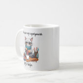 Grappige Breimug Superkracht Kat Koffiemok (Voorkant links)