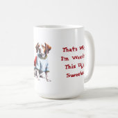 Grappige Bretagne in Kersttrui Koffiemok (Voorkant rechts)