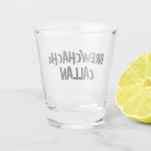 Grappige Brewchacho Shot Glas (Achterkant)