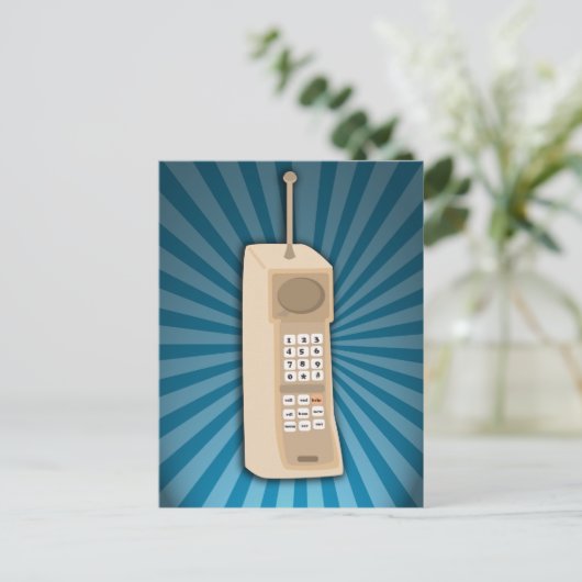 Grappige Brick Cell Phone Briefkaart (Staand voorkant)