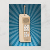 Grappige Brick Cell Phone Briefkaart (Voorkant)