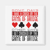 Grappige Bridge Player Club verpletterd spel van b Magneet (Voorkant)