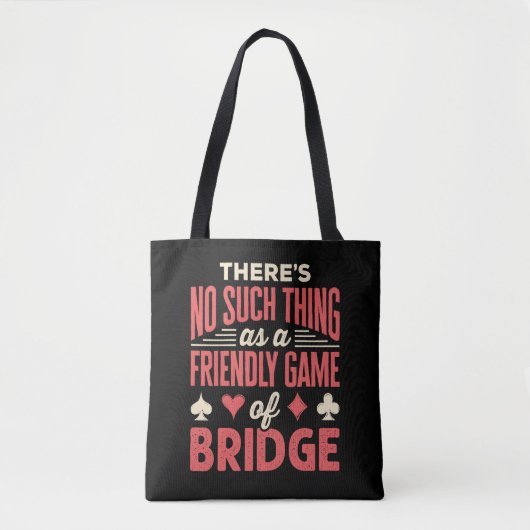 Grappige bridgespeler, niet zoiets als vriendelijk tote bag (Voorkant)