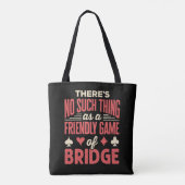 Grappige bridgespeler, niet zoiets als vriendelijk tote bag (Achterkant)