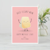 Grappige Brie-lliant Mama Happy Moederdag Feestdagenkaart (Staand voorkant)