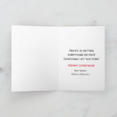 Grappige brief aan Santa Treadmill wijnglazen houd Feestdagen Kaart (Binnen)