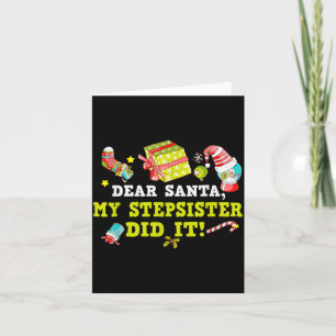 Grappige brief aan Sinterklaas mijn stiefzus deed  Kaart