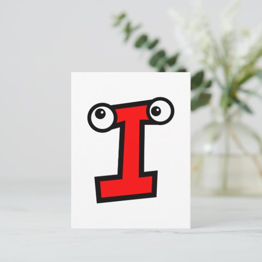 Grappige Brief i van het Monogram Briefkaart (Staand voorkant)