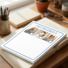Grappige brief van opa aan kleinkinderen 3 foto notitieblok