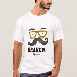 Grappige bril & snor Opa Custom T-shirt