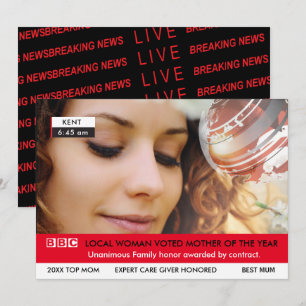 Grappige Britse Moederdag 🎉 Fake TV Nieuws Kaart