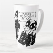 Grappige Britse Politie Opleidingsschool Latte Mok (Rechterhoek)