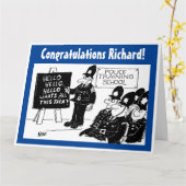 Grappige Britse politie-opleidingsschool wenskaart Kaart (Gele Bloem)