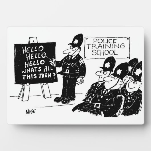 Grappige Britse politieschool Fotoplaat (voorkant)