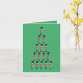 Grappige Britse Royal Soldier kerst Kaart (Gele Bloem)